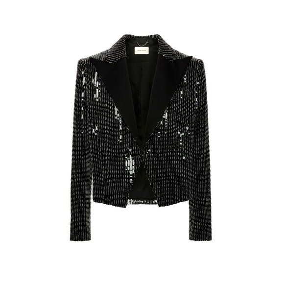 Magda Butrym Black Sequence Jacket NWT, US S, EU 34 - Picture 4 of 11